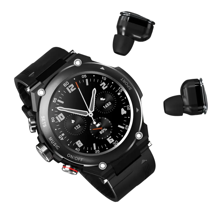 Fabriek Groothandel 2021 Nieuwe T92 Hartslagtemperatuur Bloed Zuurstof Sport Waterdichte Smart Watch Oortelefoon