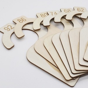 Divisores de armario de madera para bebés en stock, separadores de ropa por talla, cortador de tablas de madera, perchas para guardar ropa en el armario, etiquetas - Product Image 3