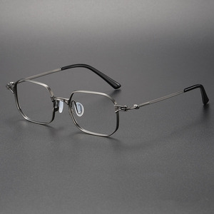 Monture de lunettes en titane vintage <span class=keywords><strong>optique</strong></span> à la mode, forme régulière, impression tendance, <span class=keywords><strong>lunette</strong></span> anti-lumière bleue unisexe - Product Image 4