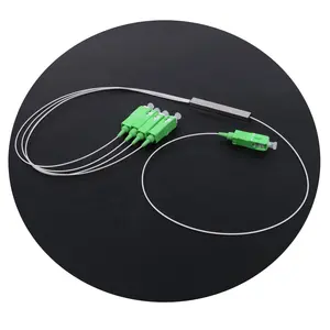 Divisor de tubo de acero FTTH 4 fibra SC APC con conector SC Mini divisor PLC 1x4