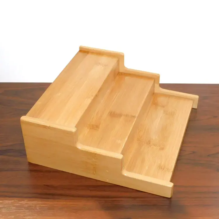 Addreen бамбук расширяемый 3-уровневый выдвижной стеллаж для специй органайзер для кухонного шкафа