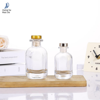 Bouteille diffuseur d'arômes sans flamme en rotin 50ml/100ml, surface transparente découpée, bouteille diffuseur d'arômes vide