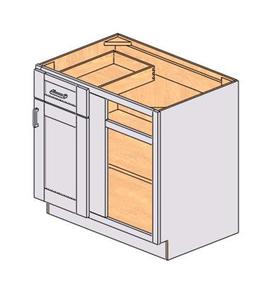 Mobile Base da Cucina Sunique Profondità 24-29.9 Pollici Design Moderno con 1 Cassetto e Maniglia a Pomello - Product Image 1