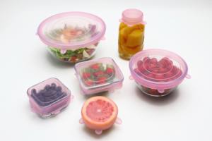 Utensilios de cocina pequeños de grado alimenticio, 6 tapas elásticas de silicona reutilizables, sin Bpa, 6 unidades - Product Image 4