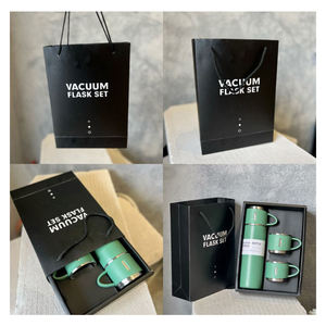 Set de Termo de Acero Inoxidable con Aislamiento al Vacío, Color Negro Mate, 500 ml, con <span class=keywords><strong>Tazas</strong></span> y Bolso, para Regalo Empresarial - Product Image 6