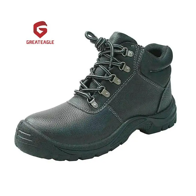 Wholesale steel toe cap real leather work boots cushioned women worker shoes safety shoes construction