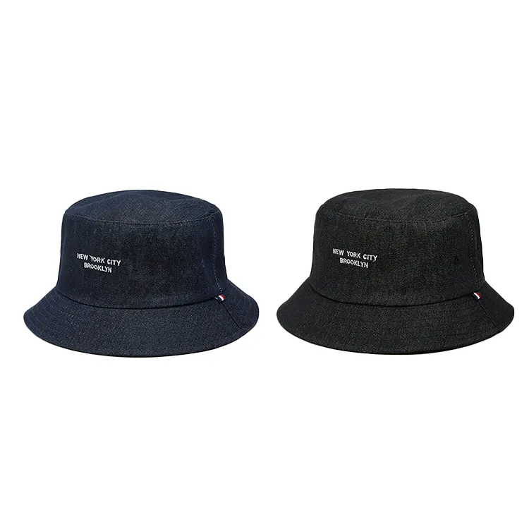 Factory Made Letter Leaves Printed Flat Roof Sun Protection Men Fisherman Hats Bucket Hats For Woman