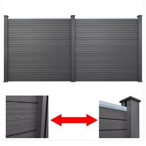 Valla de madera en relieve 3D de 8 pies, compuesto de plástico y madera WPC, sistema completo de privacidad, tablero de valla de enrejado de madera compuesta, <span class=keywords><strong>precio</strong></span> - Product Image 4