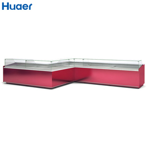 Phía trước cong kính lạnh tự phục vụ mở Deli hiển thị trường hợp cho hiển thị thịt poltry Xúc Xích sữa và ẩm thực - Product Image 6