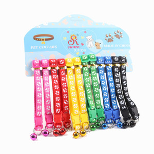 Cat Collar With And For Wholesale Custom Cute Sublimation Printed Logo Mascotas Para Perros Small Metal Bell Cat Gato Pet Dog Nylon Collar