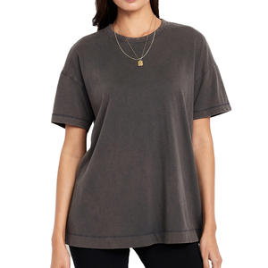 Camiseta sólida informal de estilo veraniego para mujer con mangas cortas y tela de algodón suave diseñada para la comodidad diaria - Product Image 3