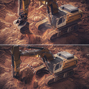 Pelle hydraulique télécommandée <span class=keywords><strong>K970</strong></span>-100S, modèle <span class=keywords><strong>HuiNa</strong></span>, jouet, voiture électrique, véhicules <span class=keywords><strong>Rc</strong></span>, 1:14 - Product Image 4