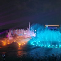 Fuente Musical de Agua Moderna para Jardín Exterior, de Acero Inoxidable 304, con Luces LED, Comercial, 2D/3D, Resistente al Agua, Baishui