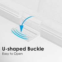 Paquete de 4 Cajas de Almacenamiento de Plástico Transparente de 12'' x 12'', Contenedores Apilables para Documentos y Papel, Organizador de Oficina de Gran Capacidad