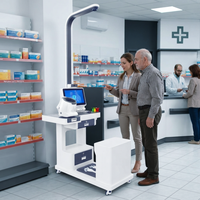 Machine de contrôle de santé intelligente tout-en-un SH-T15, machine de pesée et de mesure de la taille pour la santé communautaire en libre-service