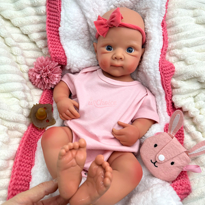 Poupée <span class=keywords><strong>Reborn</strong></span> Fille en Silicone Réaliste, Douce au Toucher, Détails Faciaux Réalistes, Compagnon Confortable <span class=keywords><strong>pour</strong></span> Adultes - Product Image 3