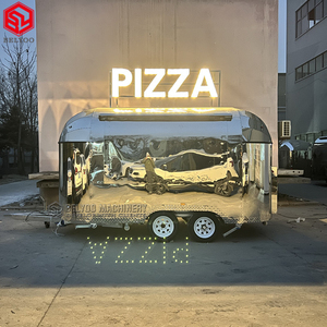 Remolques de comida rápida de perrito caliente de cocina móvil de acero inoxidable personalizados totalmente equipados camiones de comida rápida de Pizza Móvil con pizza - Product Image 1