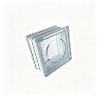 Brique de verre transparente de qualité supérieure, petite taille, bloc de verre creux décoratif pour l'aménagement d'espaces commerciaux