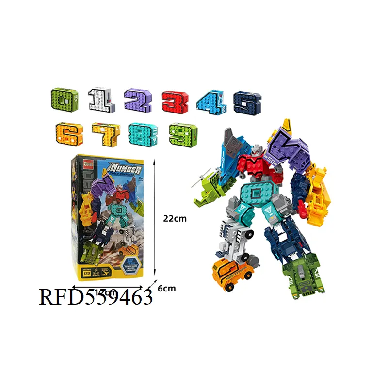 Nummer Math Robot Mathematische Ausbildung Deformation Roboter Spielzeug Action figur Digit Combination Transform Toys Robot