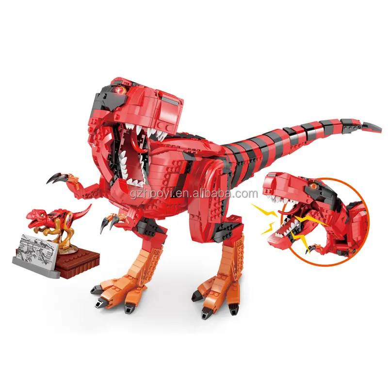 Riesiges Dinosauriers pielzeug 1756 Stück DIY Kunststoff Dinos Block Jurassic World T REX Modellbau set