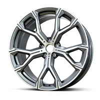 Jantes forgées BMW 5x120 Noir brillant Face usinée Gris canon Multi-rayons 18-22 pouces pour mise à niveau BMW X1 X3 X4 X5 X6 X7
