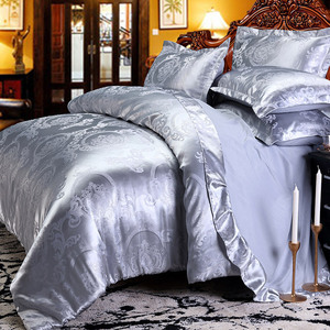 Giá rẻ Jacquard Duvet và bộ đồ giường bộ và bộ sưu tập tấm Set Linen Quilt Bộ Vua kích thước cho khách sạn nhà sản xuất tại Trung Quốc - Product Image 3