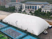 Dome gonflable à air personnalisé de haute qualité terrains de tennis en tissu PVC durable soutenu poteaux en aluminium grands dômes pneumatiques pour sports spatiaux