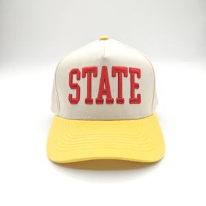 Casquettes de baseball Oxford personnalisées avec logo brodé en relief, design bicolore 3D et motif à pois ajustable - Product Image 4