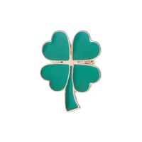 Épingles porte-bonheur personnalisées en métal émaillé Épingles en émail doux et dur Insigne Broche Fabricant Épingles en émail personnalisées Trèfle à quatre feuilles