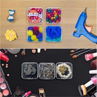 Petite boîte de rangement en plastique transparent Conteneurs en plastique avec couvercle à charnière Mini boîtes de baignoire pour pilules Perles Bijoux Artisanat Articles