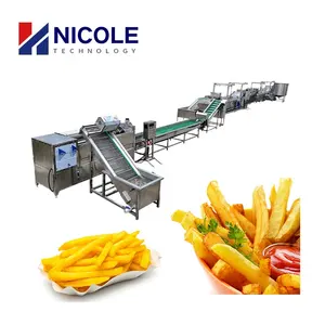 Automatische Lijn Bevroren Frietjes Productie Industriële Chips Maken Machine