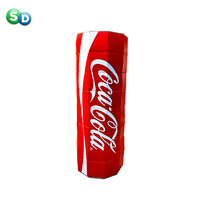 Nuevo diseño de botella de cocacola forma POS promoción al por menor POSM cartón flexible plegable rebote elástico soportes de exhibición