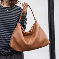 Nouveau Sac Fourre-tout Grande Capacité en Cuir Véritable de Vachette, Sac à Main Décontracté, Sac à Bandoulière de Luxe pour Femmes, Vente en Gros