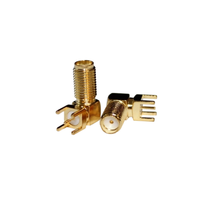 Connecteur coaxial femelle SMA-KWE 17,5 mm, connecteur SMA angulaire pour circuit imprimé, fourni par l'usine