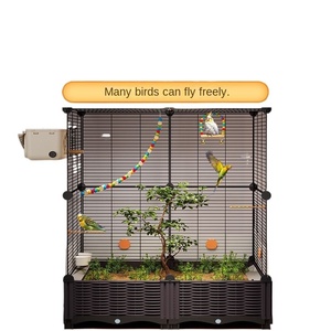 XS-Ultra Küçük Su Geçirmez Dikdörtgen Peyzaj Kuş Kafesi-Lüks Villa Kafesi Muhabbet Kuşları, Sultan Papağanları ve Muhabbet Kuşları için - Product Image 5