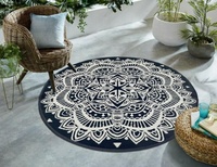 Tapis en Plastique Recyclé Tapis d'Extérieur en Plastique Grand Tapis de Sol en Plastique Tapis Rond