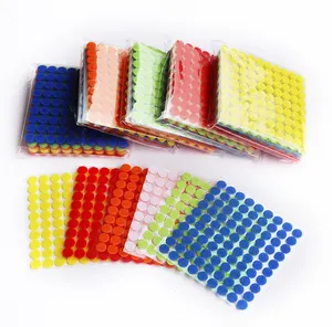 Velcroes שאורך נקודות דבק קוטר 20mm צבעים מדבקה עגול מטבעות קלטת עצמי דבק זוג Velcroes שאורך נקודות