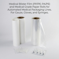 Rouleau de film blister PE PET 360 mm avec papier de dialyse enduit, stérilisation EO/Gamma pour instruments dentaires, machine automatique CE MDR