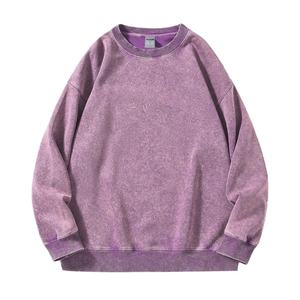 เสื้อฮู้ดดี้ผ้าเฟรนช์เทอร์รี่แบบสั่งทำพิเศษสำหรับผู้ชาย ทรงหลวม ไหล่ตก แบบครอป - Product Image 4