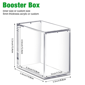 Boîte de protection en acrylique pour cartes Elite <span class=keywords><strong>Trainer</strong></span> <span class=keywords><strong>Box</strong></span>, résistance UV 99%, aimant puissant, étui de protection pour collection de cartes Pokemon, boîte de présentation en acrylique ETB - Product Image 3