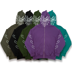 Sweats à capuche unis de haute qualité Xxxxl Logo personnalisé French Terry Rhinestone Plus Size Men's Hoodieq - Product Image 2