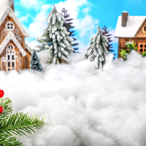 Luxurious Premium Artificial Faux Snow Fluff <strong>Fiber</strong> for Christmas Tree Covering Home and Party Decorations - Product Image 5