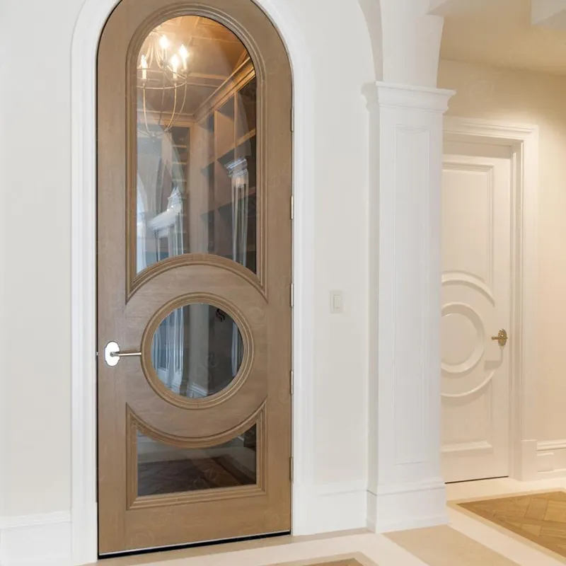 Modern Minimalist Design Natural Interior Solid Wood Doors Natural Oak Wooden Internal Door