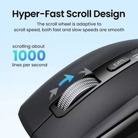 UGREEN Hyper-Fast Scroll Wireless Mouse 5.4 2.4G Ergonomis 5000DPI untuk MacBook Tablet Laptop Komputer PC Mouse