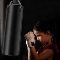 Sac de frappe Wellshow Sport pour enfants, sac de boxe en PU de 2 pieds, ensemble de sac de frappe avec gants de boxe, non rempli