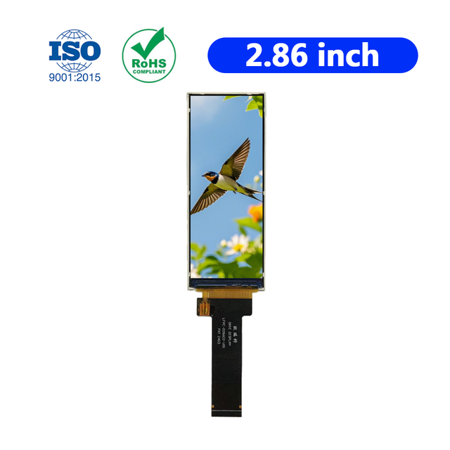 2.86 Inch 376x960 SPI+RGB TFT LCD Display ST7701S Ultra Long Bar Display