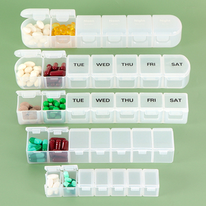 SUNSHING <b>7</b> Day Medicine Organizer Box Weekly Portable Pill Organizer Travel Vitamin Holder Planner for Supplements Fish Oil - Product Image 5