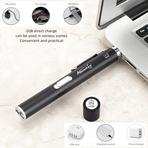 3000K Mini 2 en 1 LED Blanco/Amarillo Pluma Luz Linterna Carga USB Uso doméstico Médicos Ojos Pupila Comprobar Trabajo Caminata Lámparas <span class=keywords><strong>de</strong></span> emergencia - Product Image 6