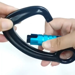 Mousqueton de sécurité à œil fixe 30KN en alliage d'aluminium Mousqueton à verrouillage automatique Hauteur de travail 79x140x24mm Matériel de <span class=keywords><strong>camping</strong></span> extérieur - Product Image 5