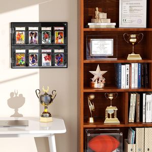 Estuche de exhibición de tarjetas de béisbol acrílico, marco de tarjetas deportivas con protección Uv, puerta magnética, vista clara, caja de tarjetas comerciales con extracción - Product Image 2